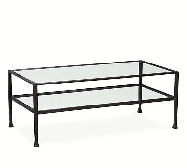 Tanner Metal &amp; Glass Coffee Table, Matte Iron-Bronze finish - Image 0