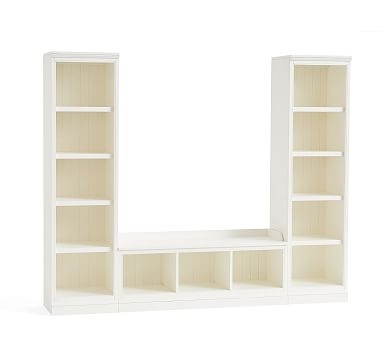 Aubrey 3-Piece Entryway Set with Bookcases, Dutch White - Image 0