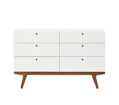 west elm x pbk Modern Extra Wide Dresser, White Lacquer, In-Home Delivery - Image 3