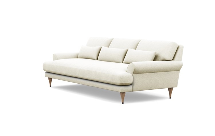 Maxwell Sofa with Linen Fabric and White Oak with Antique Cap legs - Image 3