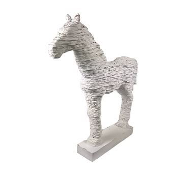 Horse Garden Object, White, 19" x 4" x 20" - Image 1