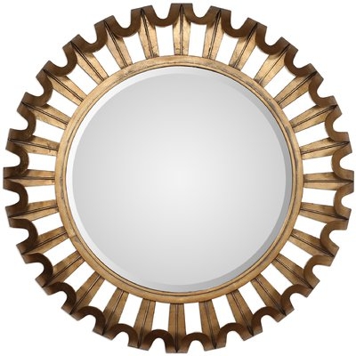 Round Textured Wall Mirror - Image 0