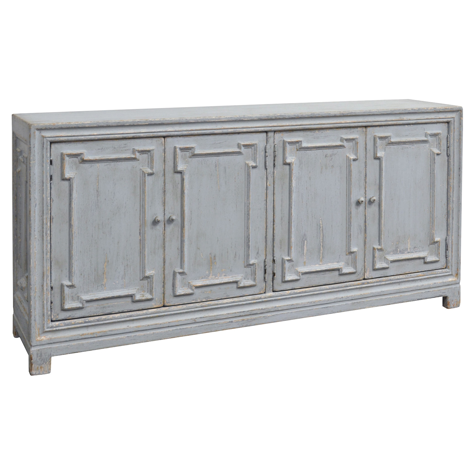 Denise French Country Distressed Blue Pine Wood Buffet Sideboard - Image 0