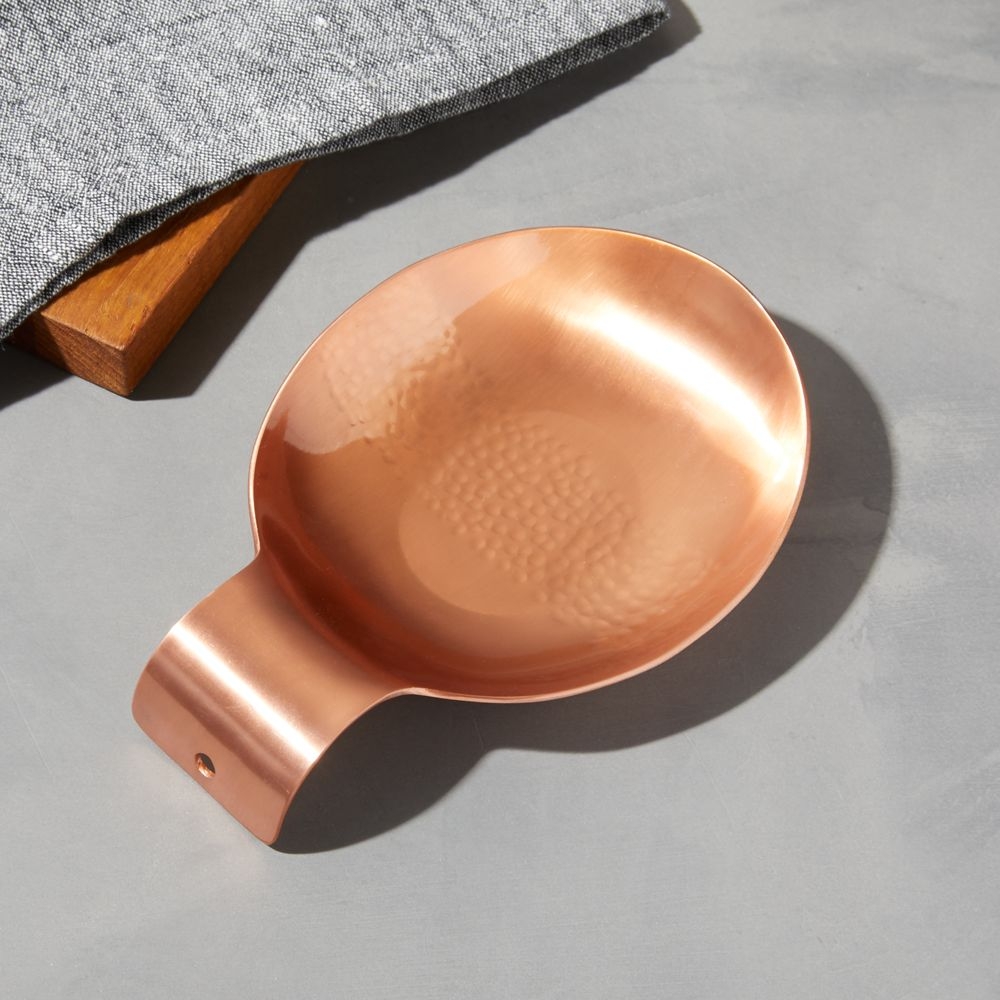 Textured Copper Spoon Rest - Image 0