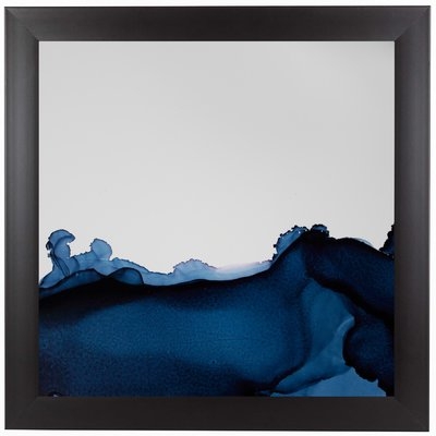 'Nothing But Navy' by Emma Thomas - Painting Print - 15"x15" with Black Frame - Image 0