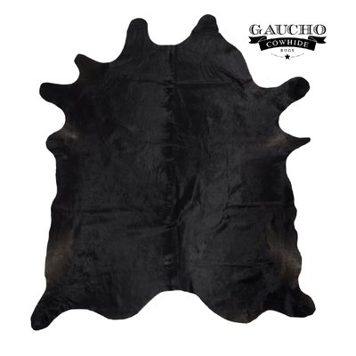 One-of-a-Kind Fairhills Solid Black Cowhide Area Rug - Image 0