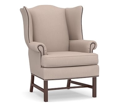 Thatcher Upholstered Armchair, Polyester Wrapped Cushions, Performance Heathered Tweed Desert - Image 0