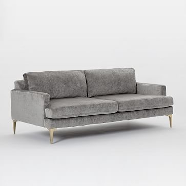 Andes Grand Sofa, Poly, Chenille Tweed, Feather Grey, Dark Pewter - Image 3
