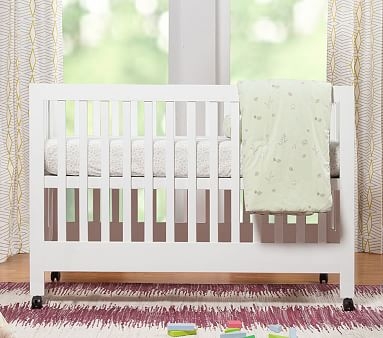 Babyletto Maki Folding Crib, Grey, Standard UPS Delivery - Image 1