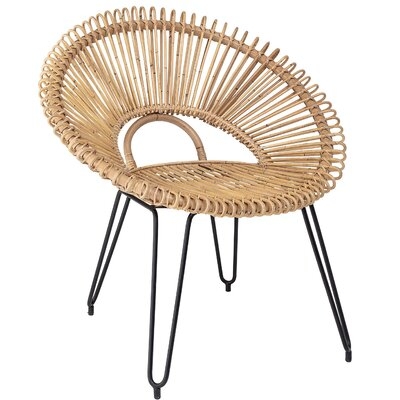 Crissyfield Handwoven Rattan Papasan Chair - Image 0