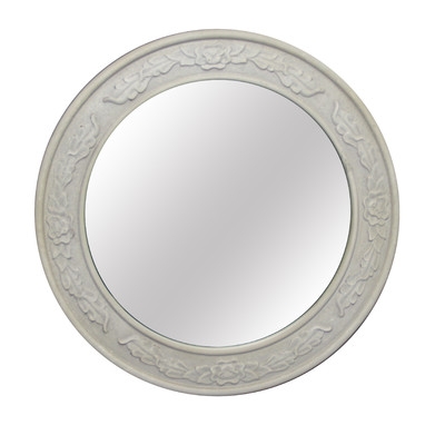 Antique Round Wall Mirror - Image 0