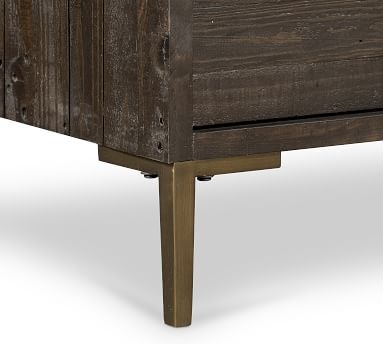 Braden Reclaimed Wood Extra Wide Dresser, Dark Carbon/Antique Brass - Image 2