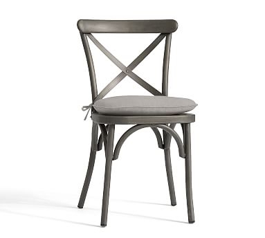 Bistro Chair & Bar Stool Cushion, Sunbrella(R) Heather Gray - Image 0