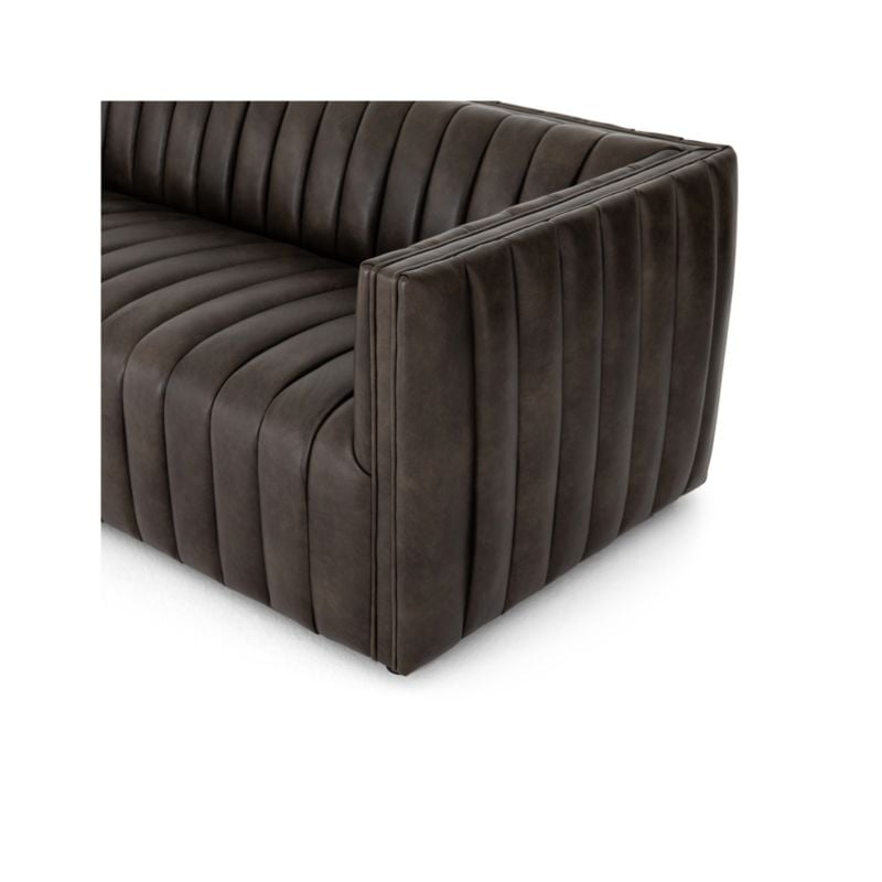Cosima Leather Channel Tufted Sofa - Image 6