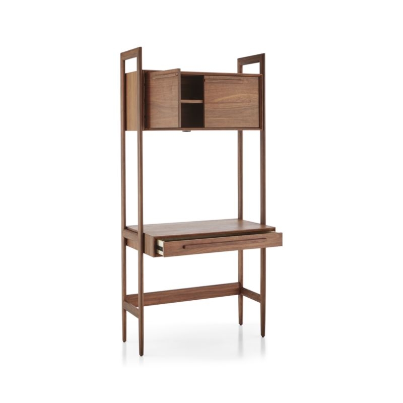 Tate Bookcase Desk with Outlet - Image 3