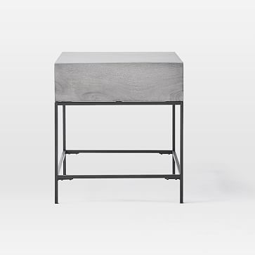 Industrial Storage Side Table, Gray - Image 3