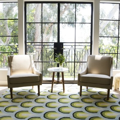 Delmar Hand-Tufted Wool Blue/Green Area Rug - Image 0