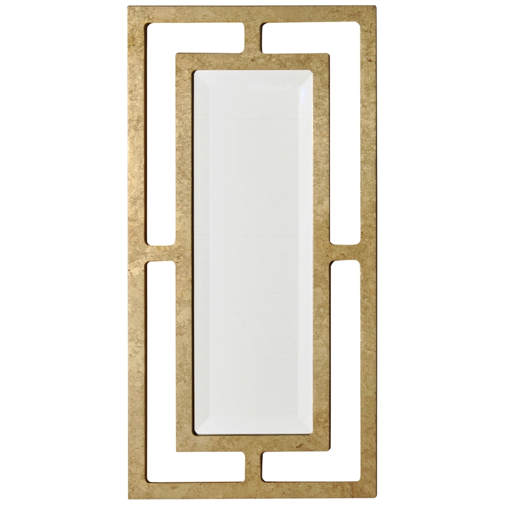 York Gold Leaf 12" x 24" Wall Mirror - Style # 61C44 - Image 0