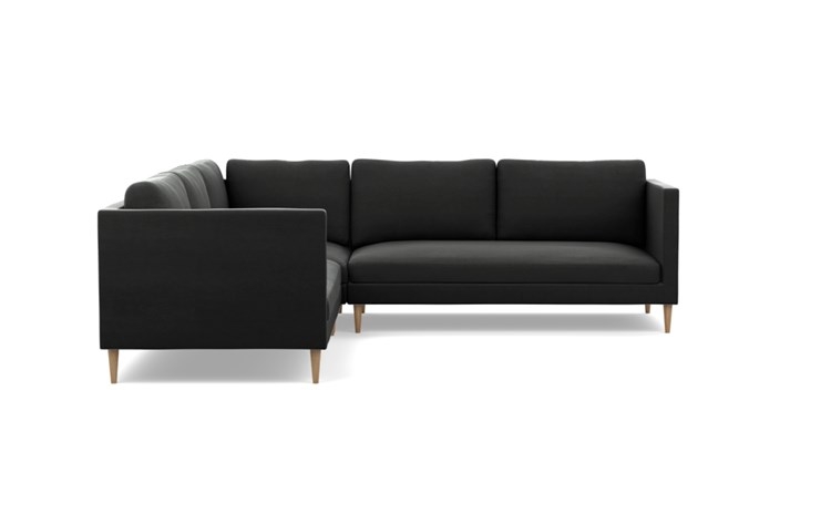 Oliver Corner Sectional with Smoke Fabric and Natural Oak legs - Image 2
