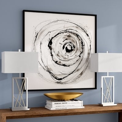 Eye on the World Modern Abstract Framed Painting Print - Image 0