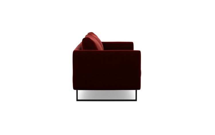 Owens Sofa with Red Bordeaux Fabric and Matte Black legs - Image 2