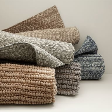 Textured Wool Rug, 3x5', Natural - Image 1