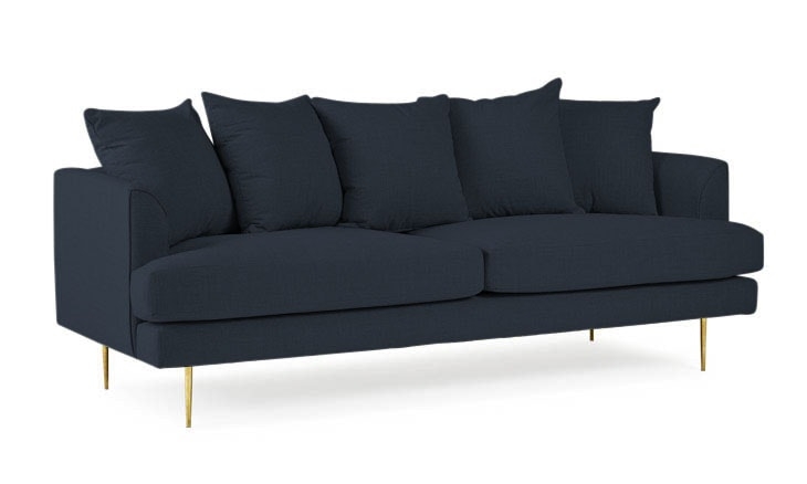 Blue Aime Mid Century Modern Sofa - Bentley Indigo - Image 1