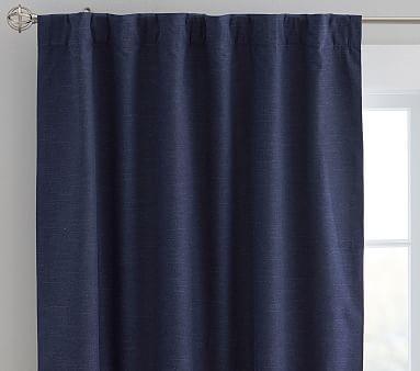 Evelyn Blackout Curtain, 44 x 96", Navy - Image 0