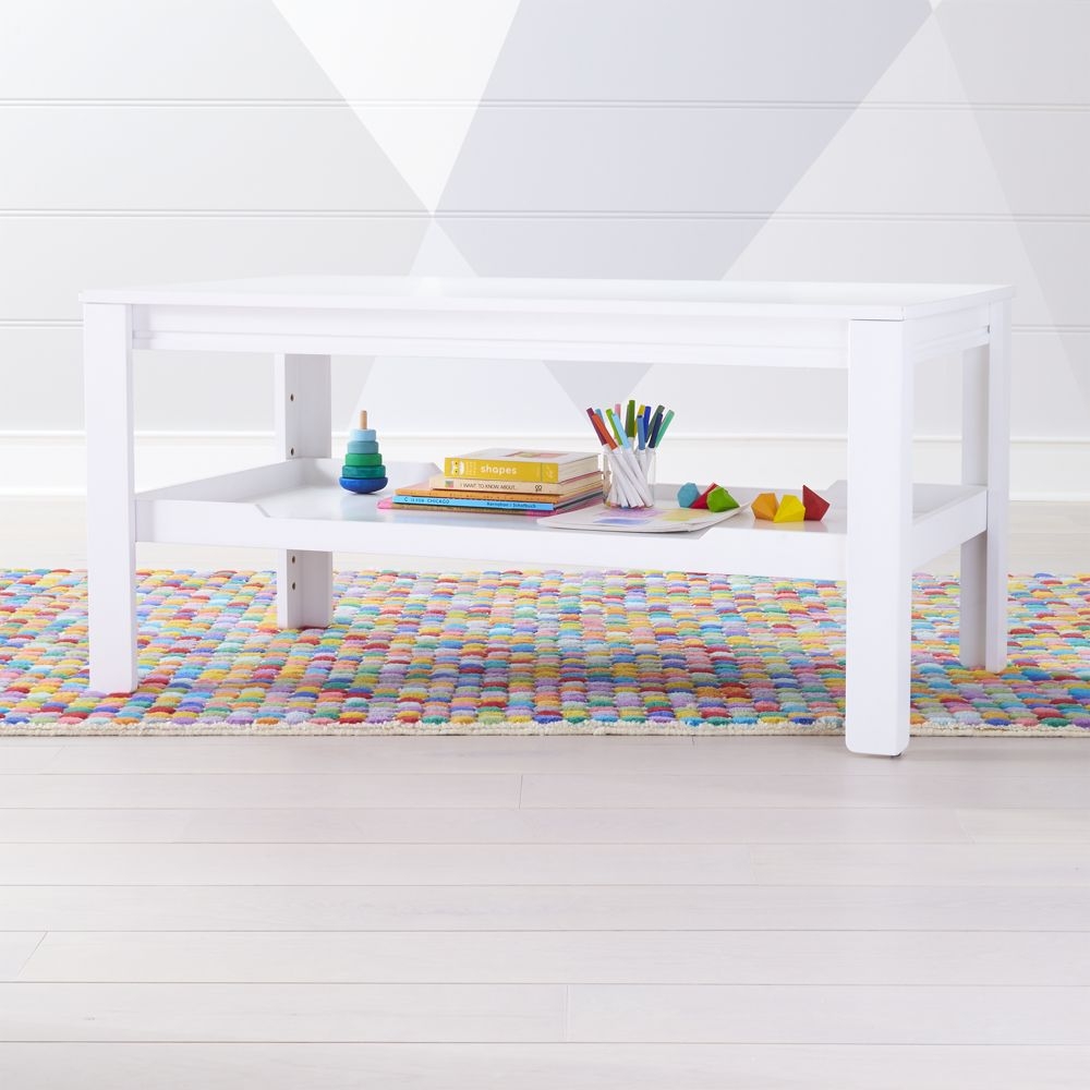 Large White Adjustable Kids Table Stroage Tray - Image 0