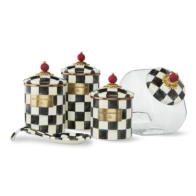 MacKenzie-Childs Courtly Check Canister, Small - Image 1
