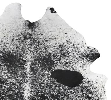 Speckled Cow Hide Rug, Black & White - Image 1