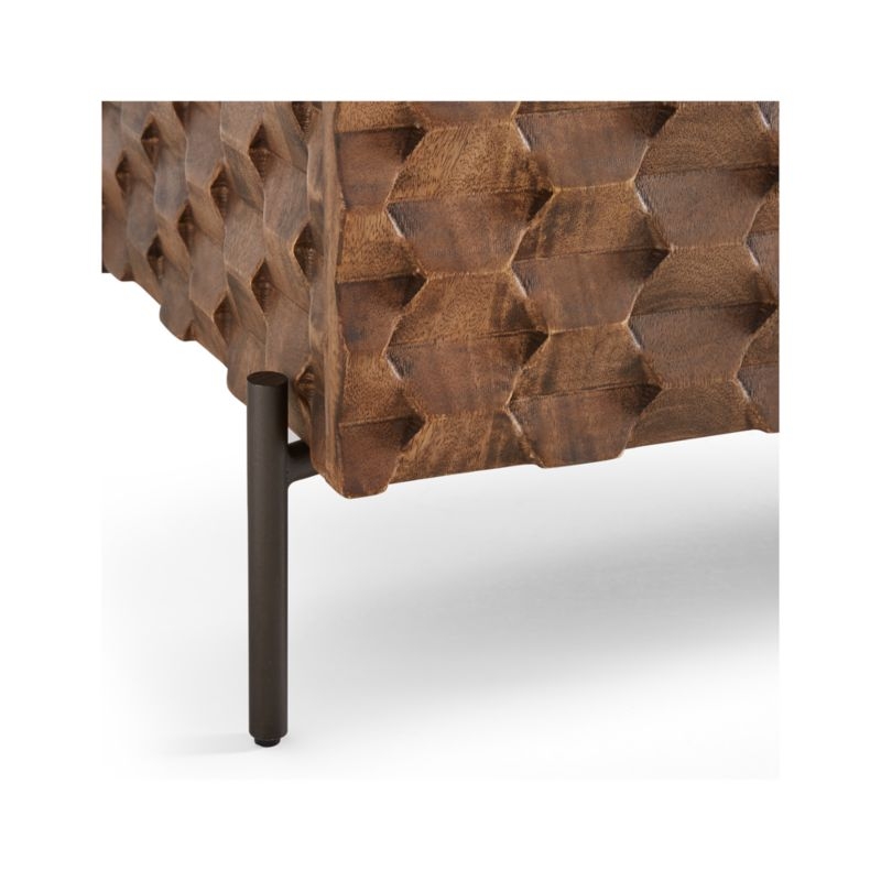 Raffael Carved Wood Bar Cabinet with Storage - Image 5