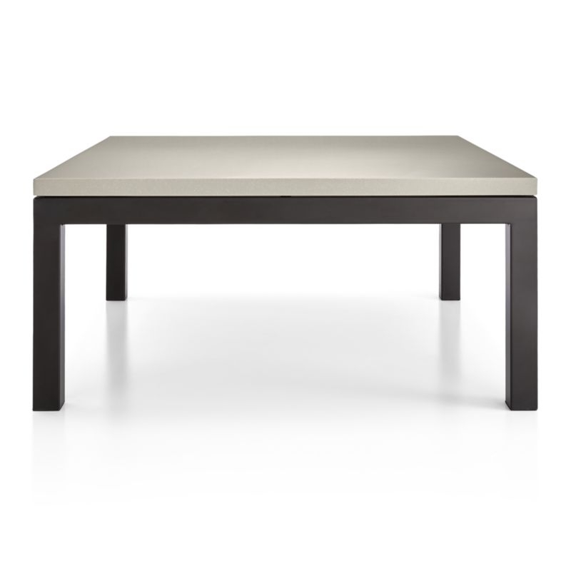 Parsons Grey Solid Surface Top/ Dark Steel Base 36x36 Square Coffee Table - Image 3