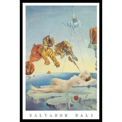 'Dream Caused by the Flight of a Bee a Second Before Awakening' by Salvador Dali 36x24 Framed Art Graphic Art Print - Image 0