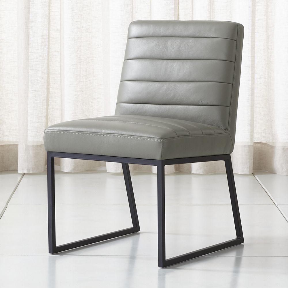 Channel Leather Side Chair - Image 0