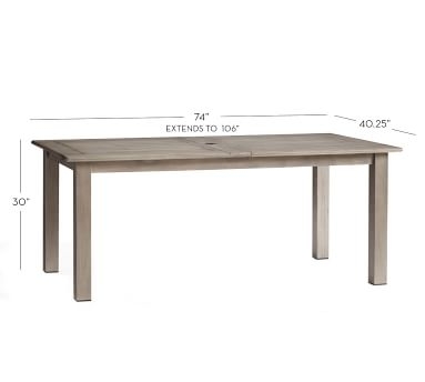 Chatham Rectangular X-Large Extending Dining Table, Gray - Image 1