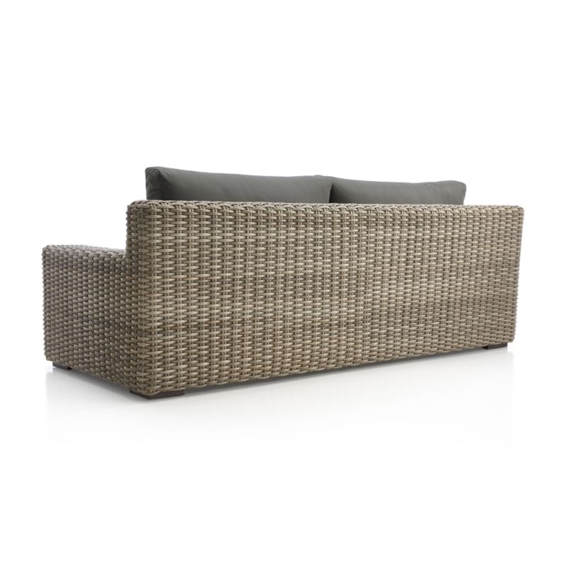 Abaco Resin Wicker Outdoor Sofa with Graphite Sunbrella ® Cushions - Image 6