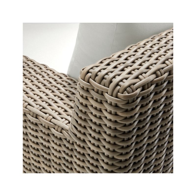Abaco Resin Wicker Outdoor Lounge Chair with Natural Sunbrella ® Cushions - Image 2