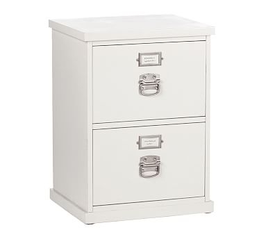 Bedford 20.5" 2-Drawer File Cabinet, Antique White - Image 0