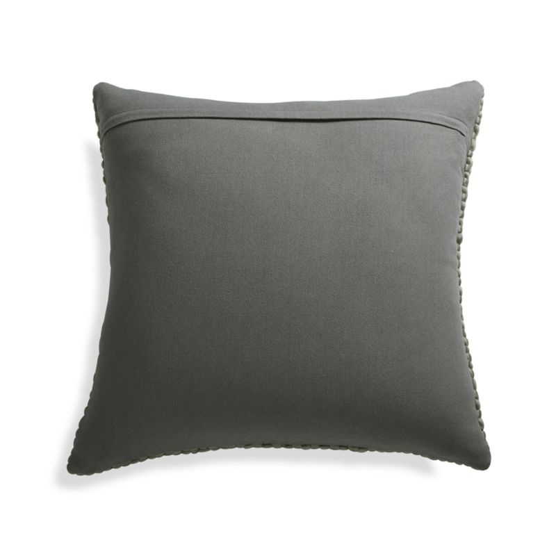 Cozy Weave Grey Pillow with Feather-Down Insert 23" - Image 4