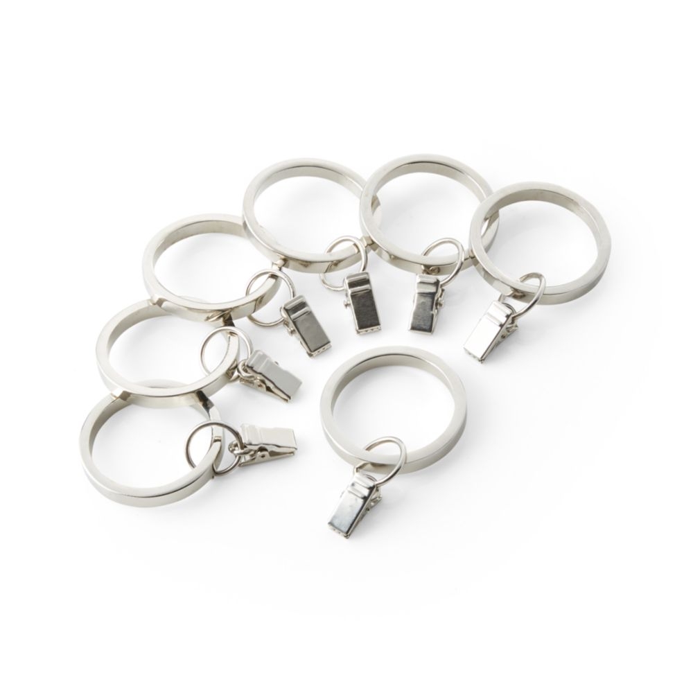 Polished Nickel Curtain Rings, Set of 7 - Image 0