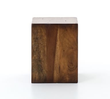 Parkview Reclaimed Wood Accent Cube - Image 1