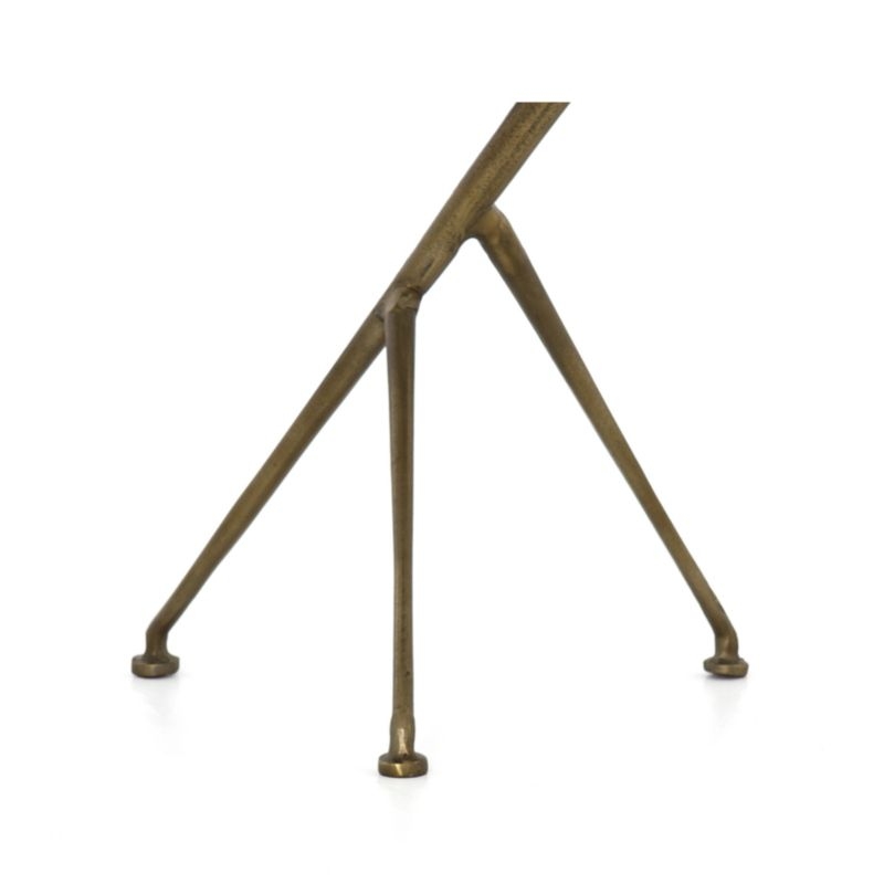 Cecilia Raw Brass Metal Accent Table - Image 3