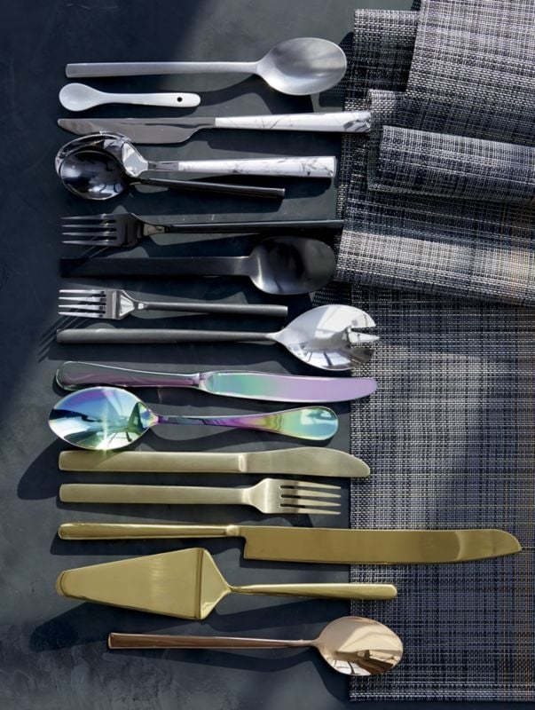 Tower 20-Piece Shiny Silver Flatware Set - Image 2