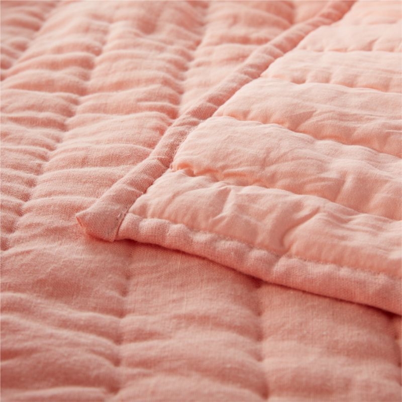 Linen Dark Pink Full/Queen Quilt - Image 1