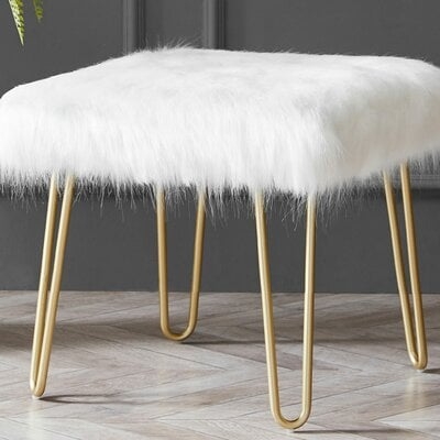 19" Square Hairpin Ottoman - Image 0