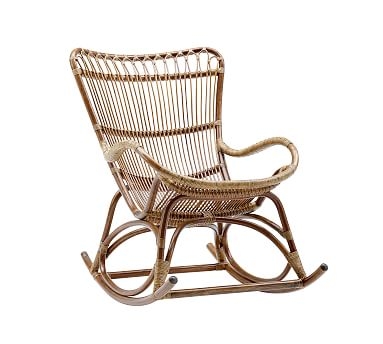 Monet Rattan Rocking Chair, Antique - Image 0