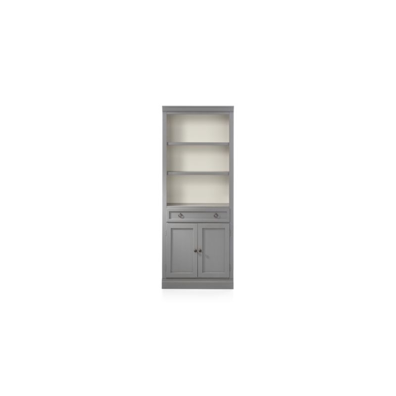 Cameo Grey Middle Storage Bookcase - Image 1