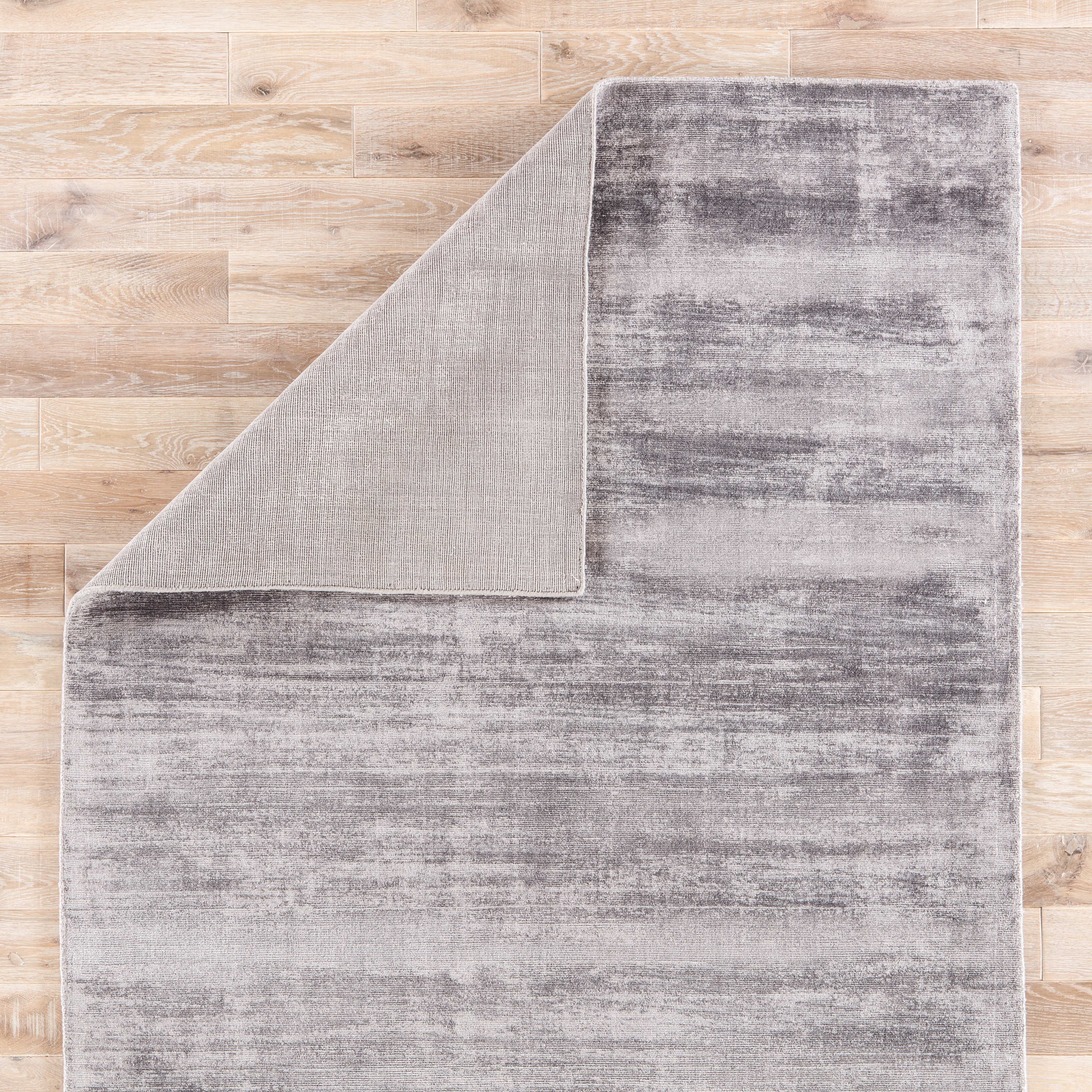 Yasmin Handmade Solid Gray/ Silver Area Rug (8' X 10') - Image 2