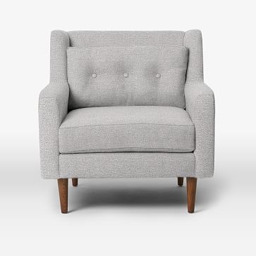 Crosby Armchair, Chenille Tweed, Frost Gray - Image 0